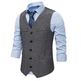 Tuxedo Vests Men Suit Vest plus Size Business Men's Suit Vest