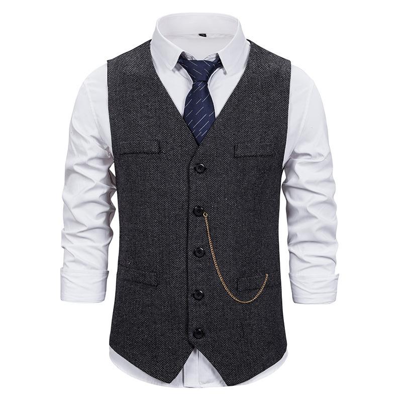 Tuxedo Vests Men Suit Vest plus Size Business Men's Suit Vest