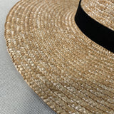 Straw Hat Sun-Proof Straw Hat Super Large Brim Flat Top Straw Sun Hat