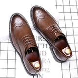 Indo Western Shoes Business Men's Shoes Brogue Casual Leather Shoes