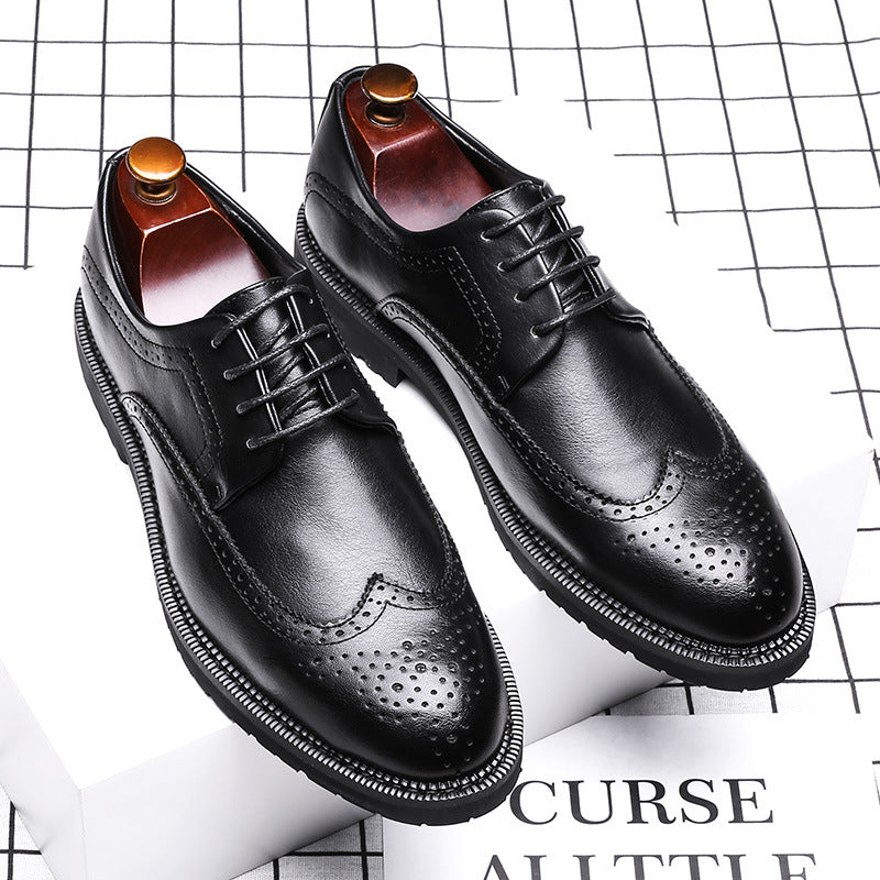 Indo Western Shoes Business Men's Shoes Brogue Casual Leather Shoes