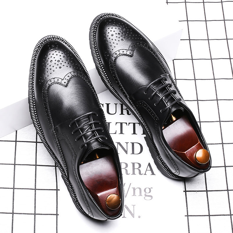Indo Western Shoes Business Men's Shoes Brogue Casual Leather Shoes
