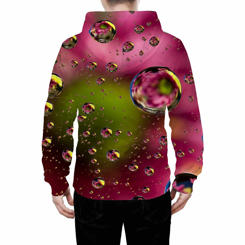 Drippy Hoodies Couple Loose Pullover Water Drop Print Pattern