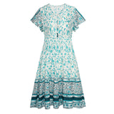 Beth Dutton Bohemian Dress Summer Spring Midi Dresses Vacation Beach Dress Bohemian Short Skirt