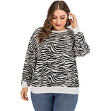 Women Plus Size Tops Crew Neck Loose Women's Sweater