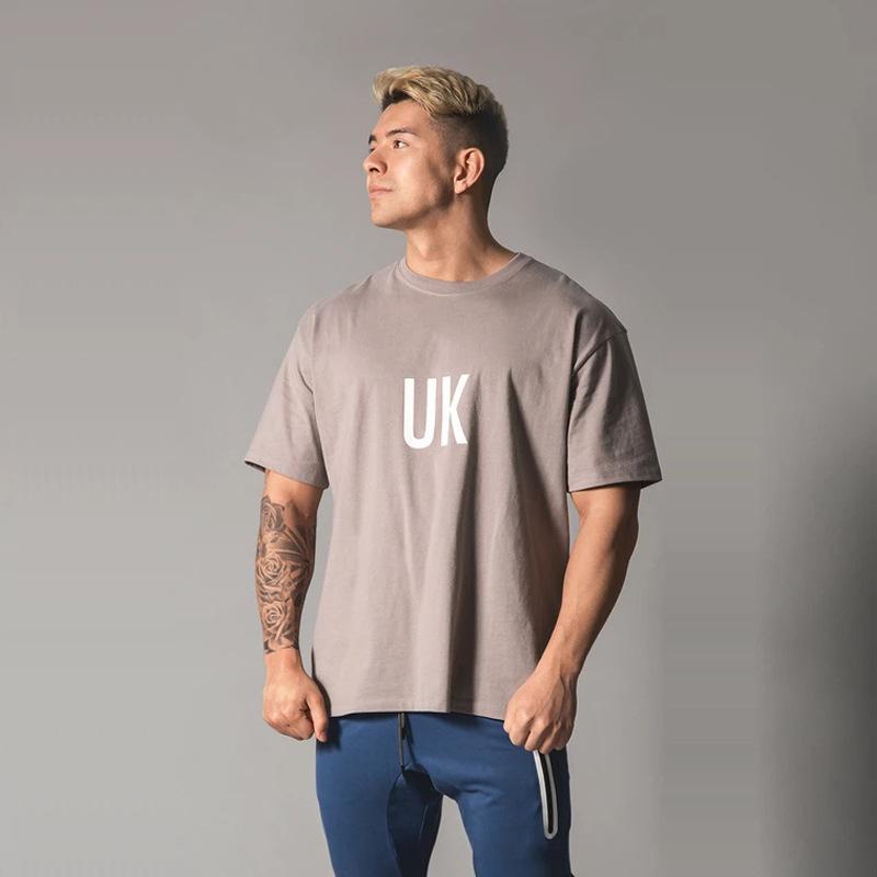 jogging shorts for men Slim Fit Muscle Gym Men Shorts Spring/Summer Sports Crew Neck Solid Color Casual Simple Short Sleeve