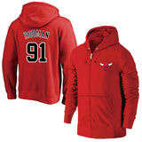 Chicago Bulls Hoodie Jersey Training Wear Zipper