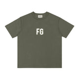 Fog T Shirt FG Letter Short Sleeve High Street Men and Women Tshirt Plus Size Retro Sports Fear Of God essential
