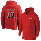 Chicago Bulls Hoodie Jersey Training Wear Zipper