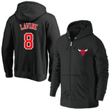Chicago Bulls Hoodie Jersey Training Wear Zipper