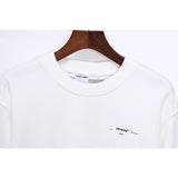 Off White Sweatshirts Long Sleeve round Neck Sweater Autumn Off Blue Arrow Ocean Cloud Cotton Sweater for Men and Women