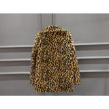 Men Dalmatian Coat Fur Mid-Length Suit Coat