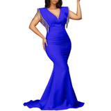 Mariah Carey See through Dress Sexy Tassel Evening Party Dress Bridesmaid Dress