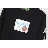 Shark Print Sweatshirts Spring and Autumn Thin round Neck Sweater Male and Female Large Size Youth Pullover Pure Cotton Top