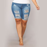 Women Plus Size Denim Shorts Summer Denim Shorts Hot Pants