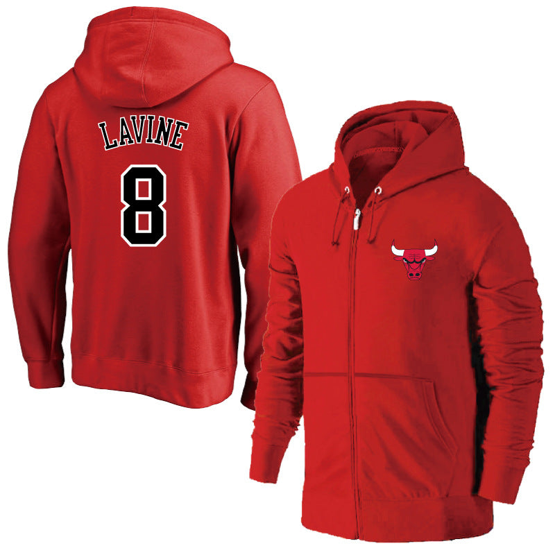 Chicago Bulls Hoodie Jersey Training Wear Zipper