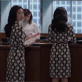 Black and White Dress Black and White Palm Tree Print Slim Fit Slim Dress