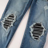 Amiri Jeans Casual Hip Hop Wash Splash-Ink Painted Slim Jeans Casual Fashionable 6520
