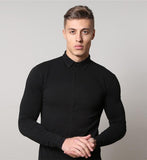 jogging shorts for men Slim Fit Muscle Gym Men Shorts Workout Long Sleeve Shirt Men's Slim-Fit Stretch Bottoming Shirt Running Training Shirt