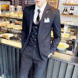 Seersucker Suit Men's Suit Plaid Suit Three-Piece Suit