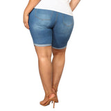 Women Plus Size Denim Shorts Summer Denim Shorts Hot Pants