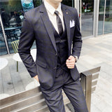 Seersucker Suit Men's Suit Plaid Suit Three-Piece Suit
