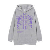Skull Hoodie Zipper Sweater Skeleton Hoodie Skeleton Hoodie