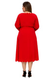 Women plus Size Dresses Spring and Summer Fashion Wave Edge Large Swing Dress