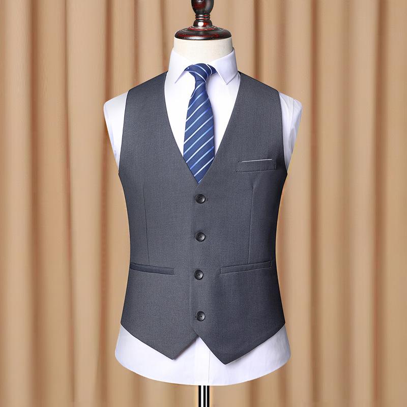 Mens Dress Vests Men's Vest Casual Jacket Business Waistcoat Vest Spring and Autumn Slim Fit Waistcoat Men's Casual