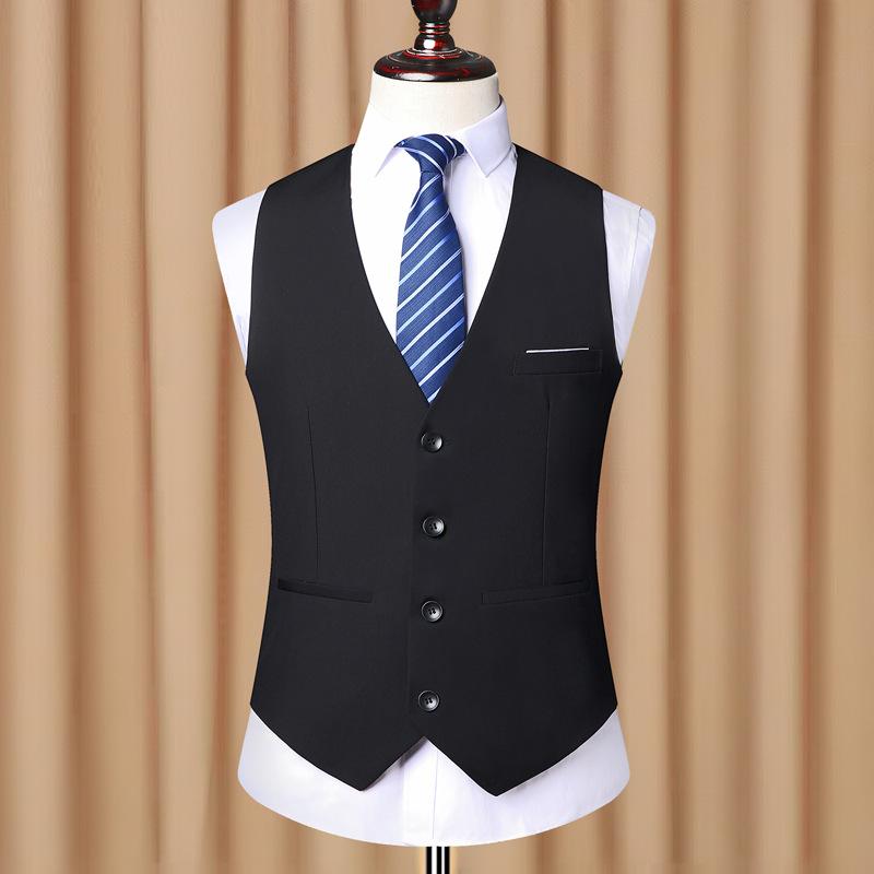 Mens Dress Vests Men's Vest Casual Jacket Business Waistcoat Vest Spring and Autumn Slim Fit Waistcoat Men's Casual