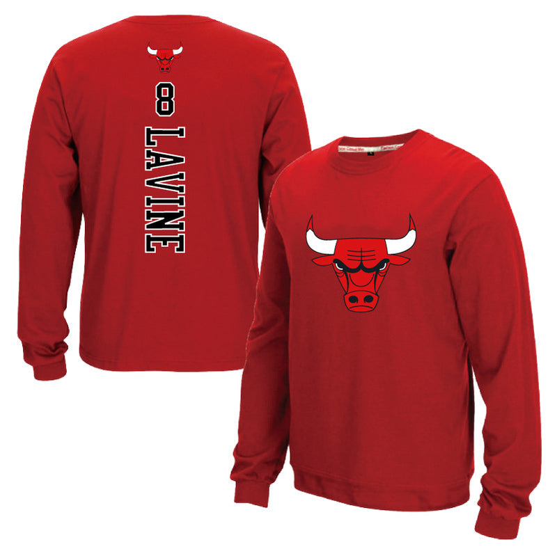 Chicago Bulls Sweatshirt Round-Neck with Fleece Lining Jersey Training Wear