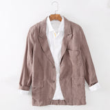 Mens Linen Suits Linen Jacket Men's Casual Linen Suit