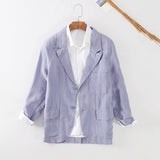 Mens Linen Suits Linen Jacket Men's Casual Linen Suit