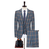 Seersucker Suit Plaid Suit Wedding Groomsman Suit