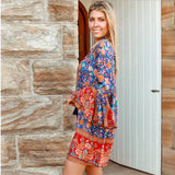 Beth Dutton Bohemian Dress Summer Spring Mini Dresses Vacation Beach Dress