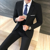 Seersucker Suit Men's Suits Three-Piece Set