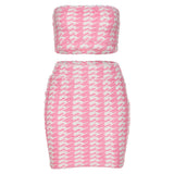 Women Top & Skirt 2 Piece Set Summer Sheath Skirt Casual Suit