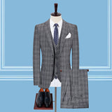 Seersucker Suit Men's Groom Clothes