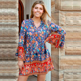 Beth Dutton Bohemian Dress Summer Spring Mini Dresses Vacation Beach Dress