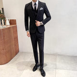 Seersucker Suit Men's Suit Slim Striped Suit Three-Piece Suit