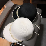 Straw Hat Summer Knight's Cap Women's British Hat Peaked Cap