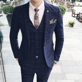 Seersucker Suit Suit Men 'S Slim Three-Piece Suit