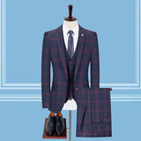 Seersucker Suit Plaid Suit Wedding Groomsman Suit