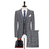 Seersucker Suit Men's Groom Clothes