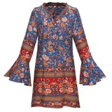 Beth Dutton Bohemian Dress Summer Spring Mini Dresses Vacation Beach Dress