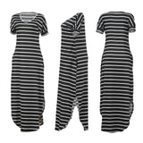 Side Pocket Striped Printed Dress