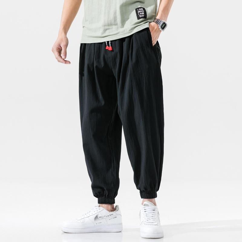 Linen Pants Straight Leg Pants Drawstring Lightweight Elastic Beach Pants Spring plus Size Linen Casual Pants