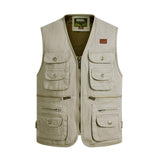 Tactics Style Men's Outdoor Vest Tactical Vest Men's Vest Outdoor Multi-Pocket Oversized Waistcoat