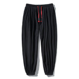 Linen Pants Straight Leg Pants Drawstring Lightweight Elastic Beach Pants Spring plus Size Linen Casual Pants