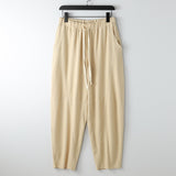 Linen Pants Straight Leg Pants Spring and Autumn Men's Straight Casual Loose Retro